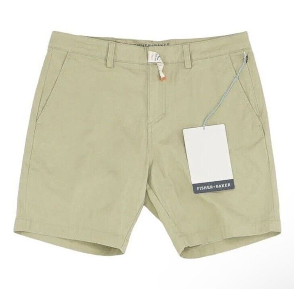 NWT Fisher + Baker Men’s Chino Shorts Green Sz 32